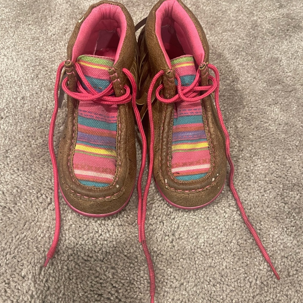 Blazin Roxx Kids Boots - Brown and Pink